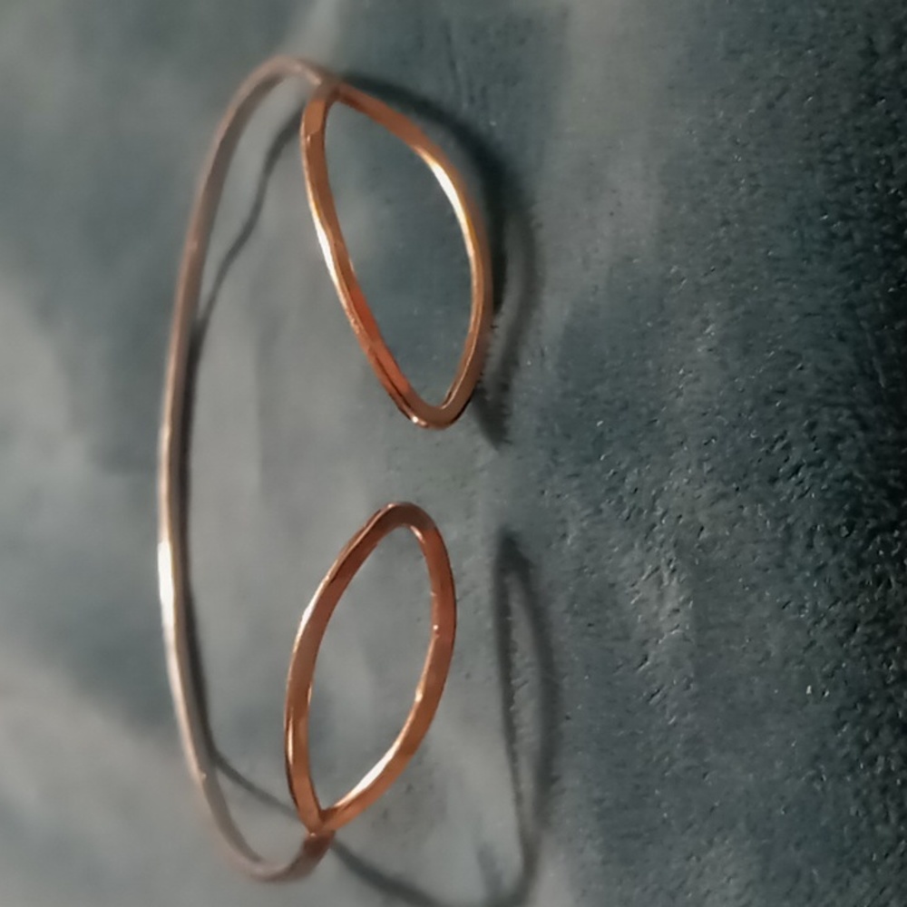 Silver & gold plated leaf bracelet cuff style.